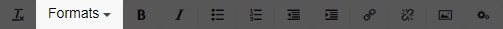 Formatting Tool Bar highlighted to show the Formats drop down menu. 