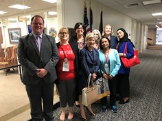 WVU RESULTS members met with staffer TJ Lucas in Senator Joe Manchin's (D-WV) office.